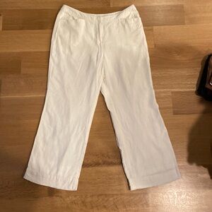 J Jill white linen pants